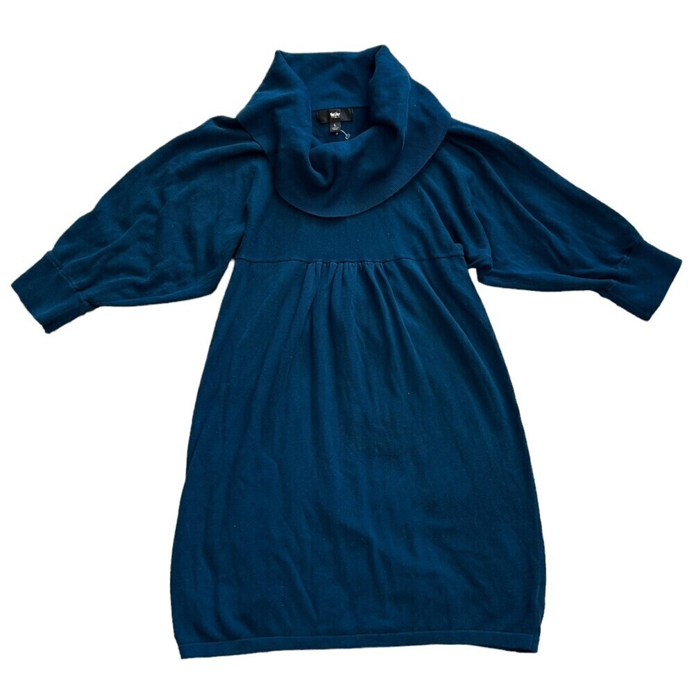 Mossimo Teal Cowl Neck Knit Dress L